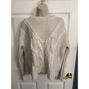 Cara Santana + Apt 9 Ecru Cable Knit Sweater Women's M